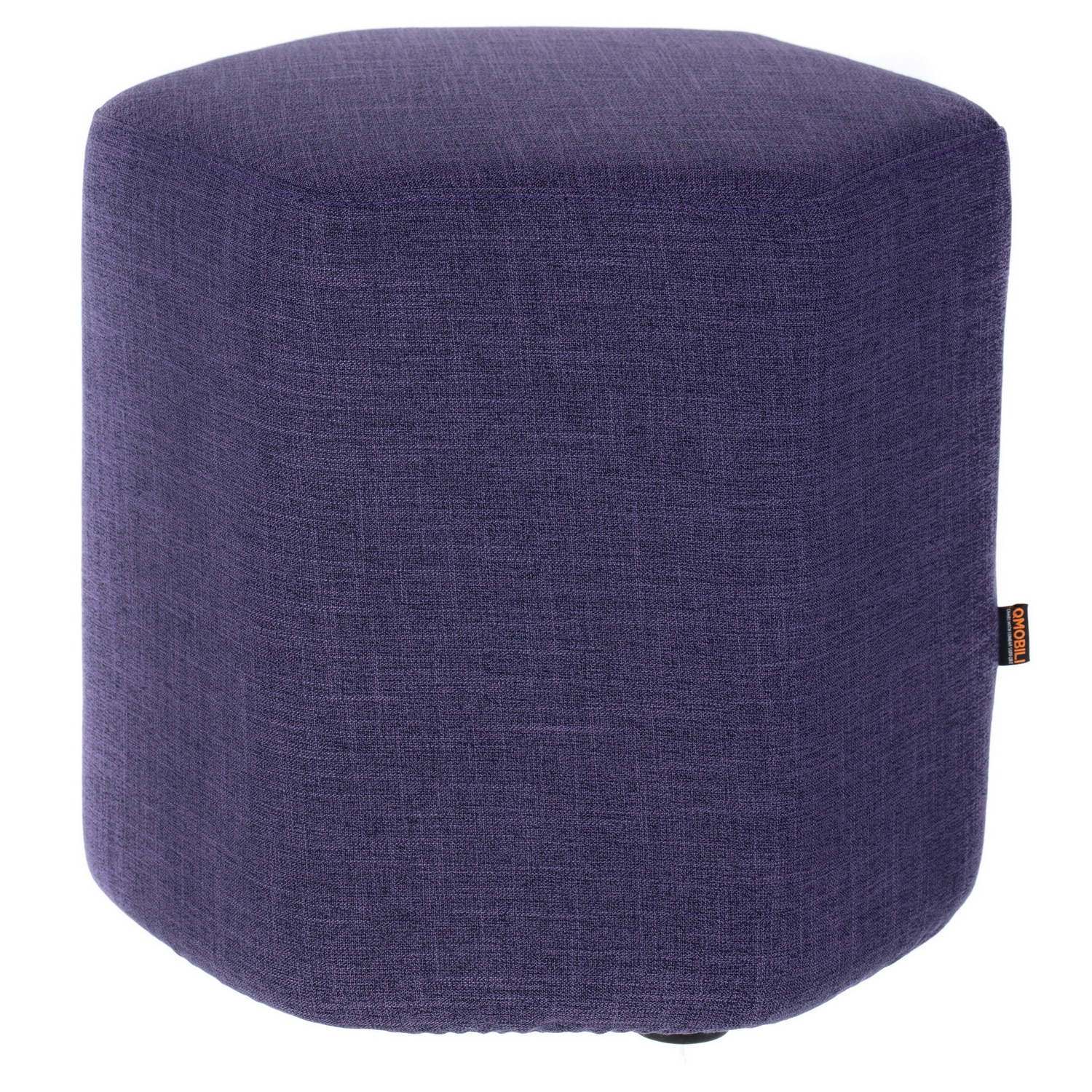 Taburet QMOBILI HEX Violet, stofa, husa detasabila, picioare antialunecare