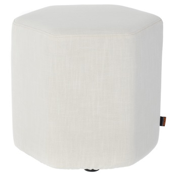 Taburet QMOBILI HEX Crem, stofa, husa detasabila, picioare antialunecare Taburet QMOBILI HEX Crem, stofa, husa detasabila, picioare antialunecare