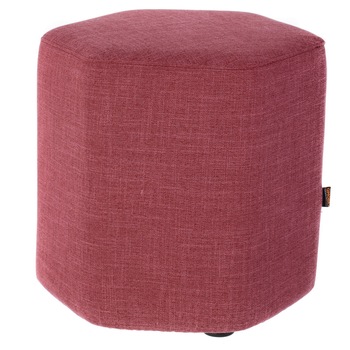 Taburet QMOBILI HEX Rosu, stofa, husa detasabila, picioare antialunecare Taburet QMOBILI HEX Rosu, stofa, husa detasabila, picioare antialunecare