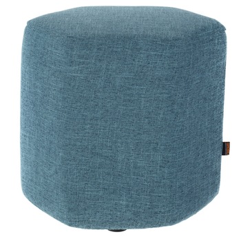 Taburet QMOBILI HEX Turcoaz, stofa, husa detasabila, picioare antialunecare Taburet QMOBILI HEX Turcoaz, stofa, husa detasabila, picioare antialunecare