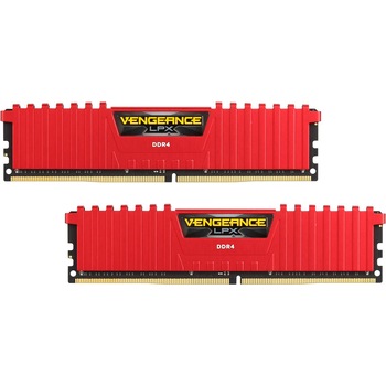 Memorie Corsair Vengeance LPX 16GB (2x8GB) DIMM, DDR4, 2400MHz, CL14, 1.2V, XMP 2.0, Red Memorie Corsair Vengeance LPX 16GB (2x8GB) DIMM, DDR4, 2400MHz, CL14, 1.2V, XMP 2.0, Red