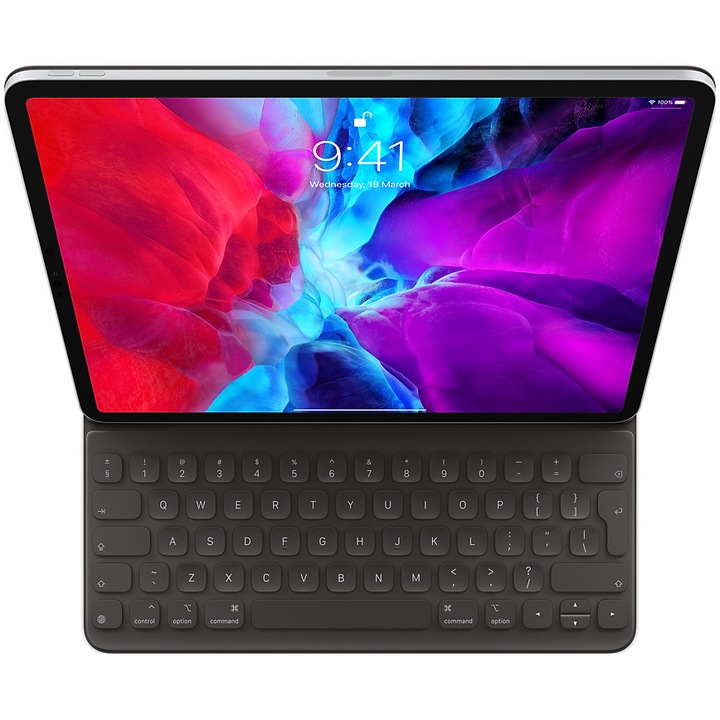 Калъф с клавиатура Apple Smart Keyboard Folio за iPad Pro 12.9" (2020), Layout INT EN, Black