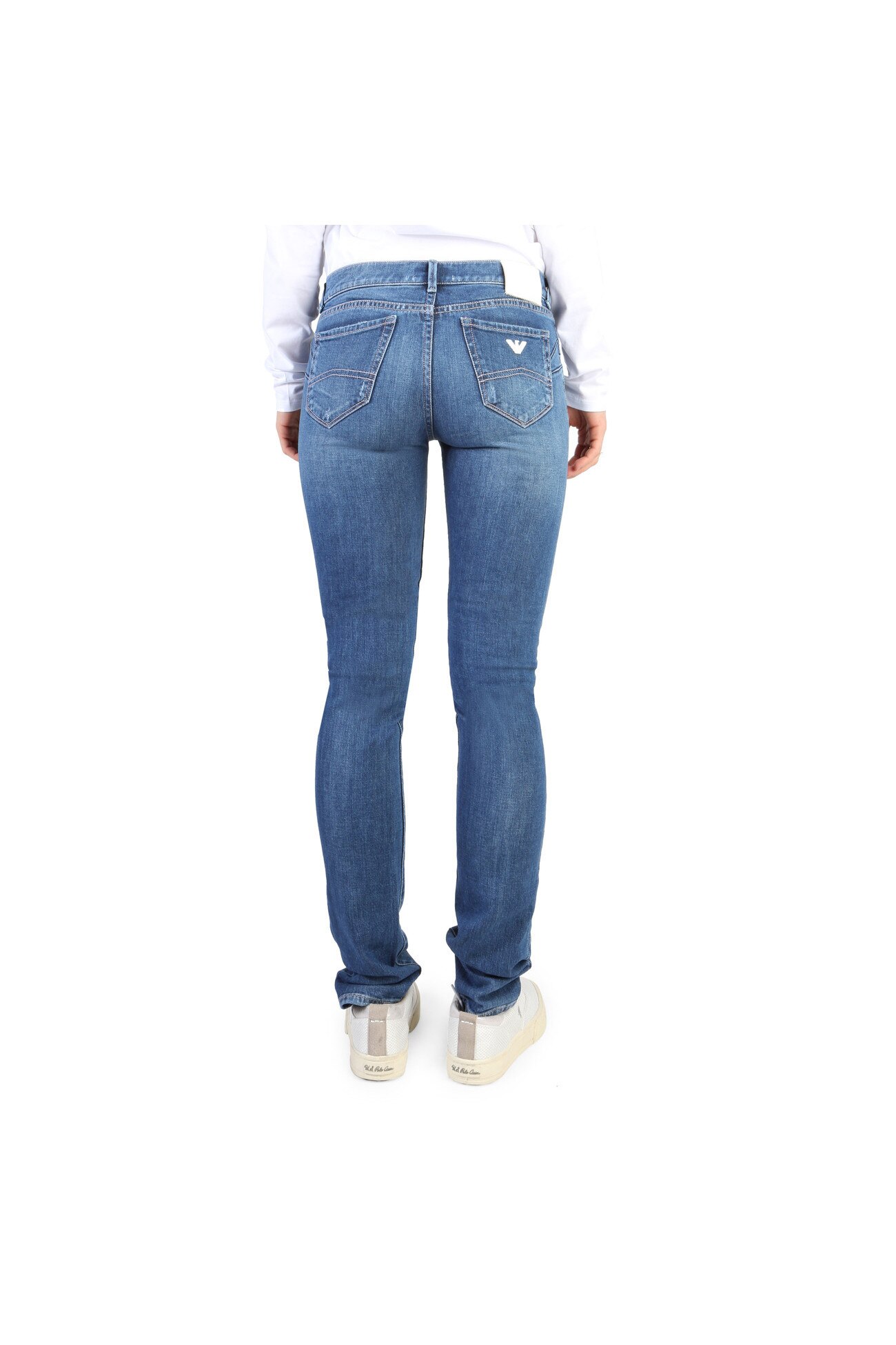Hardness take journal Blugi femei Armani Jeans model C5J23_5E, Talie inalta, culoare Albastru,  marime 25 EU - eMAG.ro