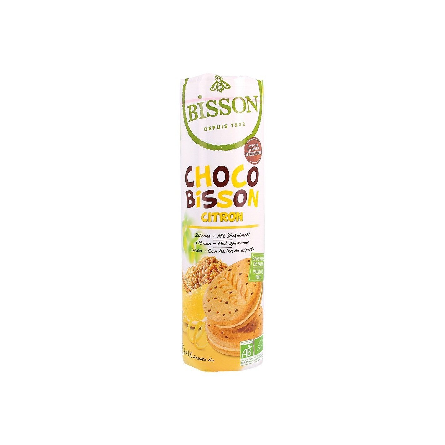 Biscuiti bio CHOCO BISSON cu lamaie, Primeal, 300g