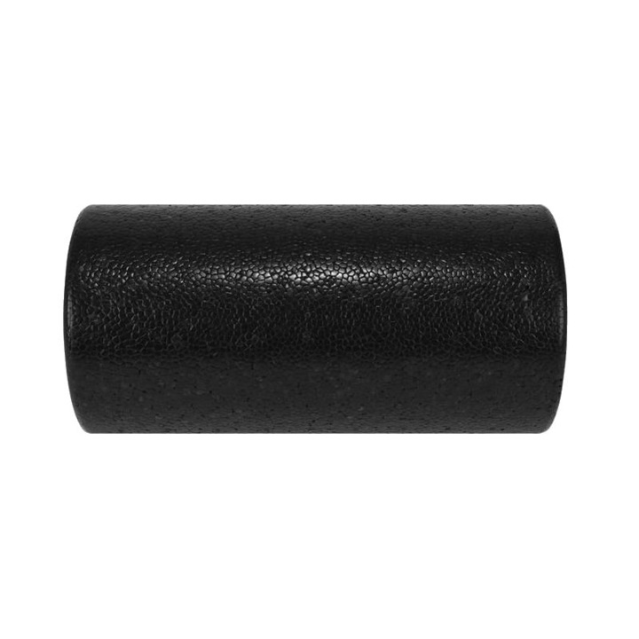 Jóga henger csúszásmentes anyagból, fekete, 29,5x15cm