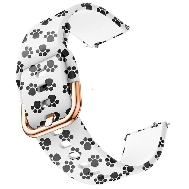 Szilikon szíj, kompatibilis a Samsung Galaxy Watch Active 2-vel, QR teleszkópokkal, Little Paw-val