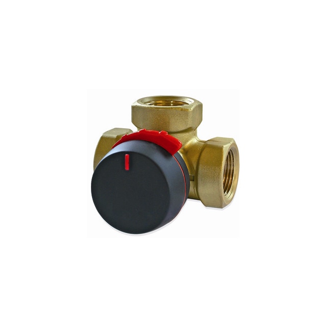 Ventil rotativ de comutatie, cu 3 cai , Esbe VRG 233-22/6,3 on/off, din alama, fit, compresie Ø22, kvs6,3
