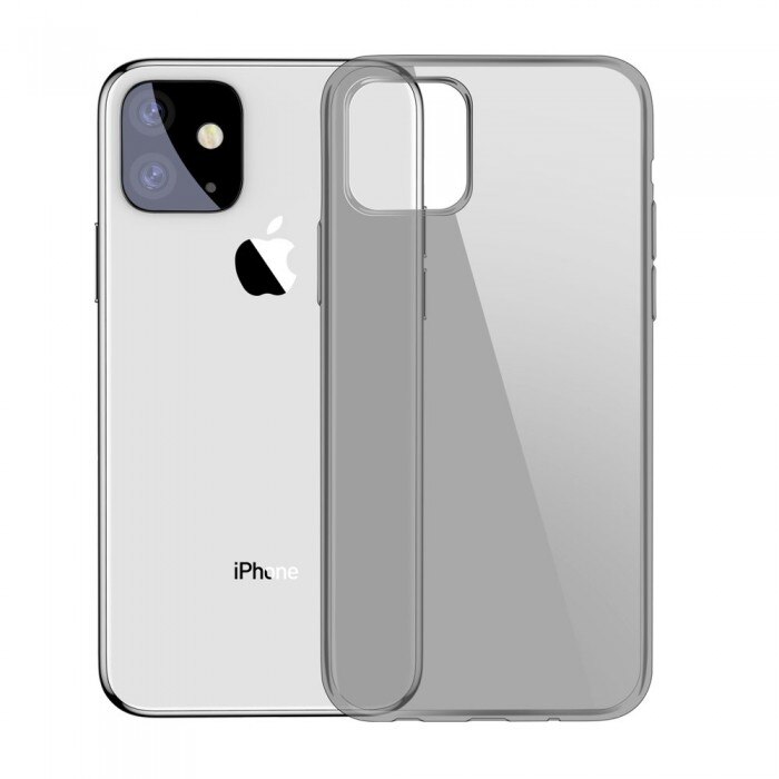 Husa Baseus Simple Series, iPhone 11, Negru Transparent