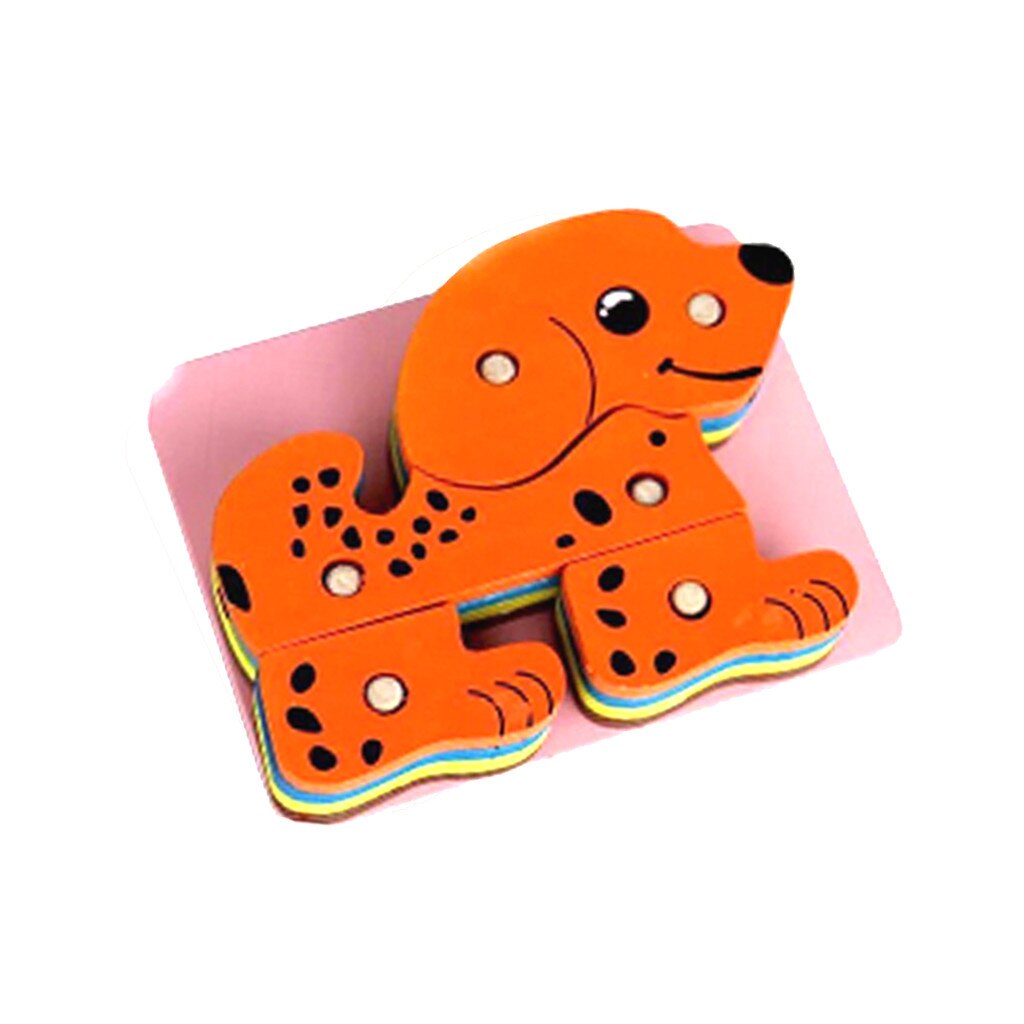 Puzzle 4 in 1, sortator de forme,lemn, catel multicolor, 16 piese