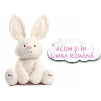 Jucarie interactiva, Iepuras de plus Cucu-Bau, Peek a Boo - Canta si vorbeste, Culoare Alb Jucarie interactiva, Iepuras de plus Cucu-Bau, Peek a Boo - Canta si vorbeste, Culoare Alb