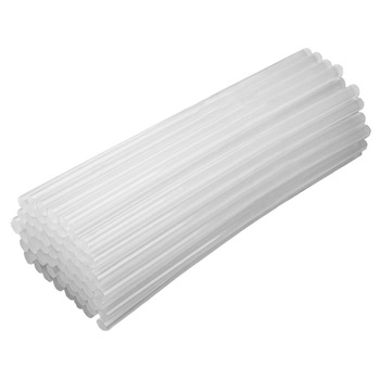 Set de batoane pentru pistol de lipit, 11.2x300 mm, 2 kg, 65 de bucati, transparent, Topex 42E154 Set de batoane pentru pistol de lipit, 11.2x300 mm, 2 kg, 65 de bucati, transparent, Topex 42E154