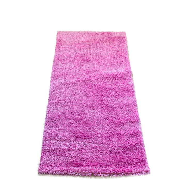 Килим с дълга нишка Shaggy 1800, 65Х120см, 100% мек полипропилен, грамаж 1700гр/м2, височина на нишката 3 см, тип уни, цвят Розов