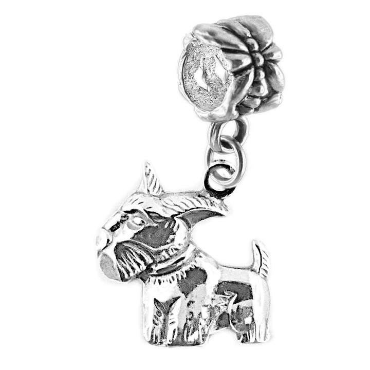 Charm ezüst Schnautzer kutya 6053210 Dras