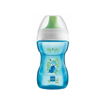 Biberon cu cioc 270 ml MAM Fun to Drink AP003A, Albastru 8+ luni Biberon cu cioc 270 ml MAM Fun to Drink AP003A, Albastru 8+ luni