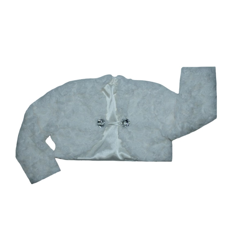 Bolero din blanita pentru fete NN BLRO2-C, Crem, 98 cm