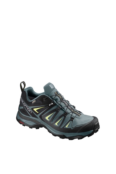 Salomon, Pantofi de plasa cu detalii contrastante, pentru drumetii X Ultra 3, Albastru prafuit, 4