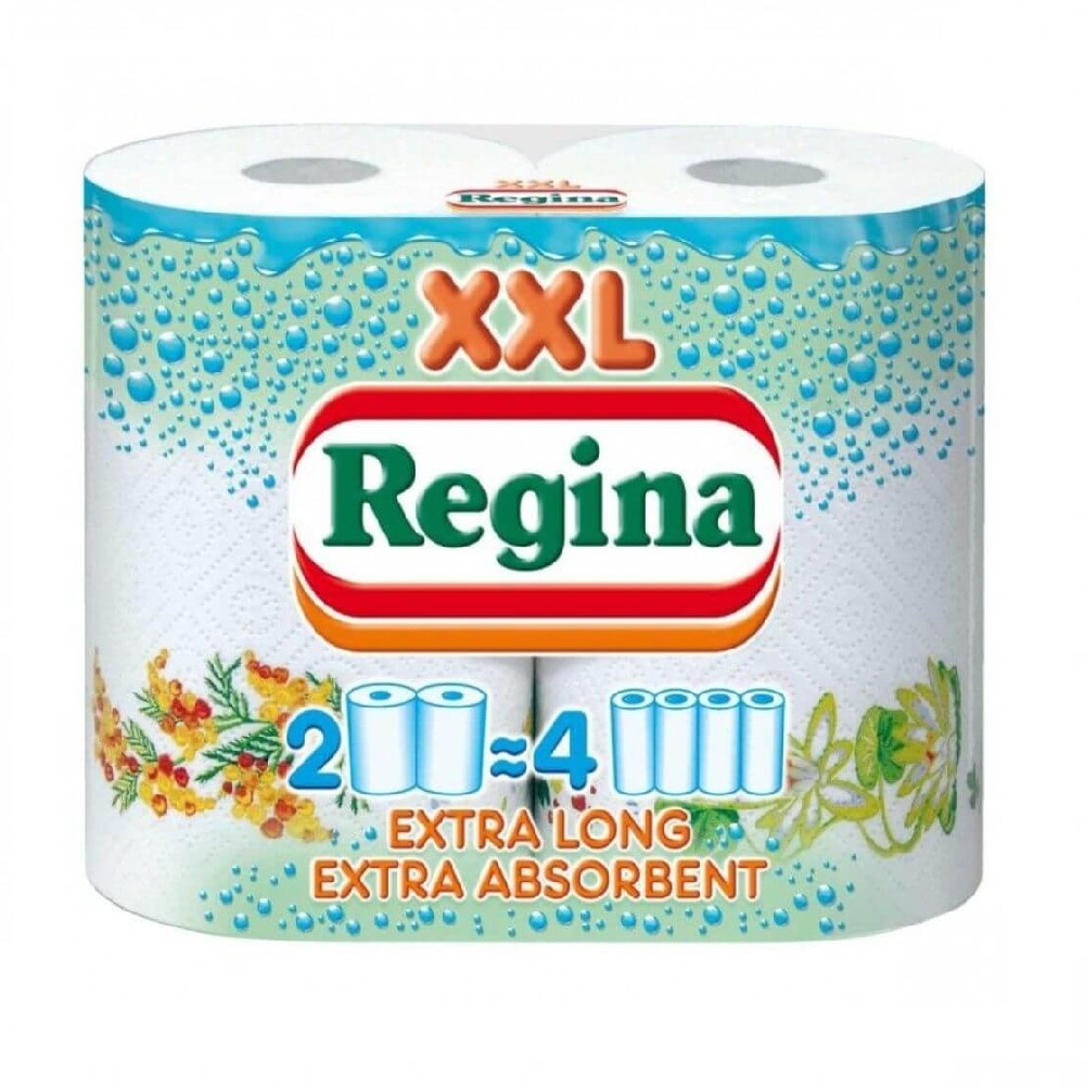 Кухненски кърпи Regina XXL Декорирани, 2 слоя, 2 ролки/торбичка, 24x27