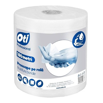 Prosoape Albe de Hartie OTI Professional, 2 Straturi, 21x22 cm, 714 Foi/Rola, Lungime Rola 150 m, Monorola Servetele Multifunctionale Prosoape Albe de Hartie OTI Professional, 2 Straturi, 21x22 cm, 714 Foi/Rola, Lungime Rola 150 m, Monorola Servetele Multifunctionale