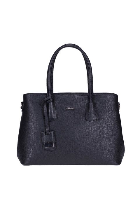 Zevo, Geanta de piele cu bareta de umar Ayana - 45677, Negru, 25 x 33 x 15 CM