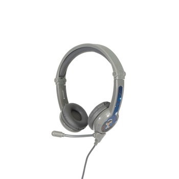 Casti Audio pentru Copii BuddyPhones Galaxy, pentru Gaming, Gri, cu limitare a intensitatii sunetului Casti Audio pentru Copii BuddyPhones Galaxy, pentru Gaming, Gri, cu limitare a intensitatii sunetului