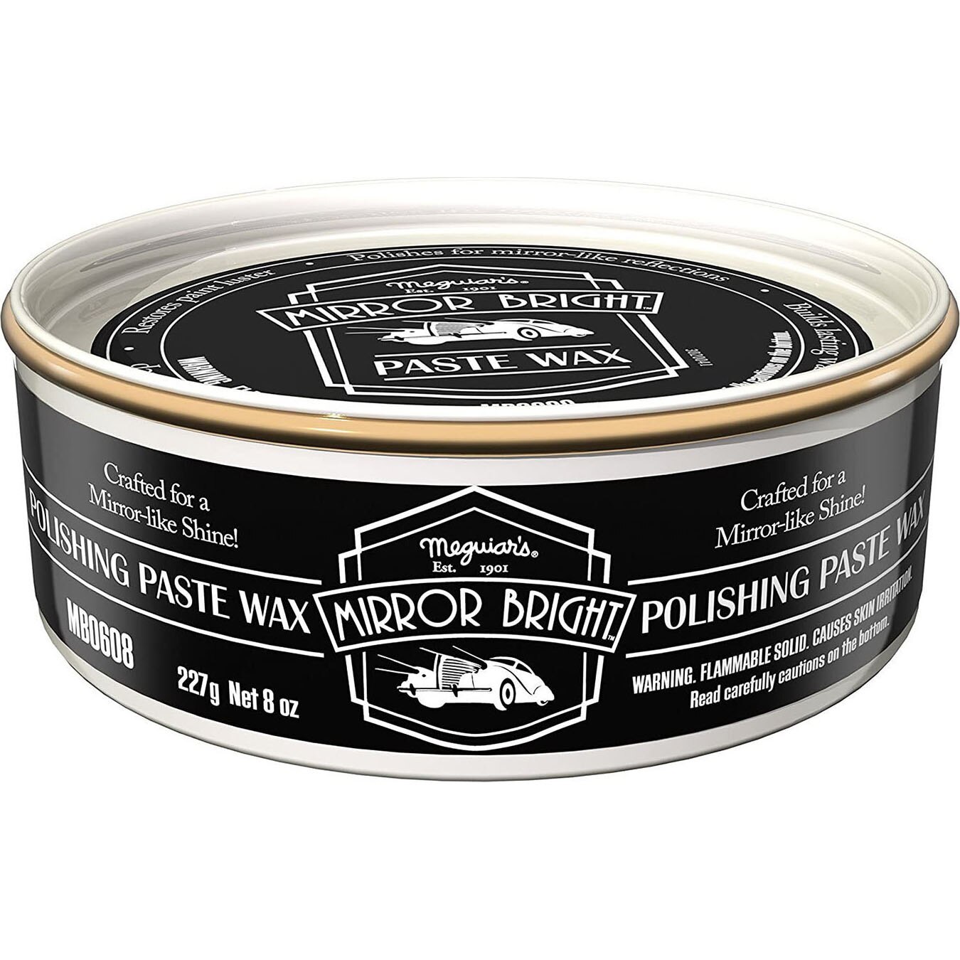 Ceara pentru polish auto Meguiar's, 227g, Mirror Bright Polishing Wax EU