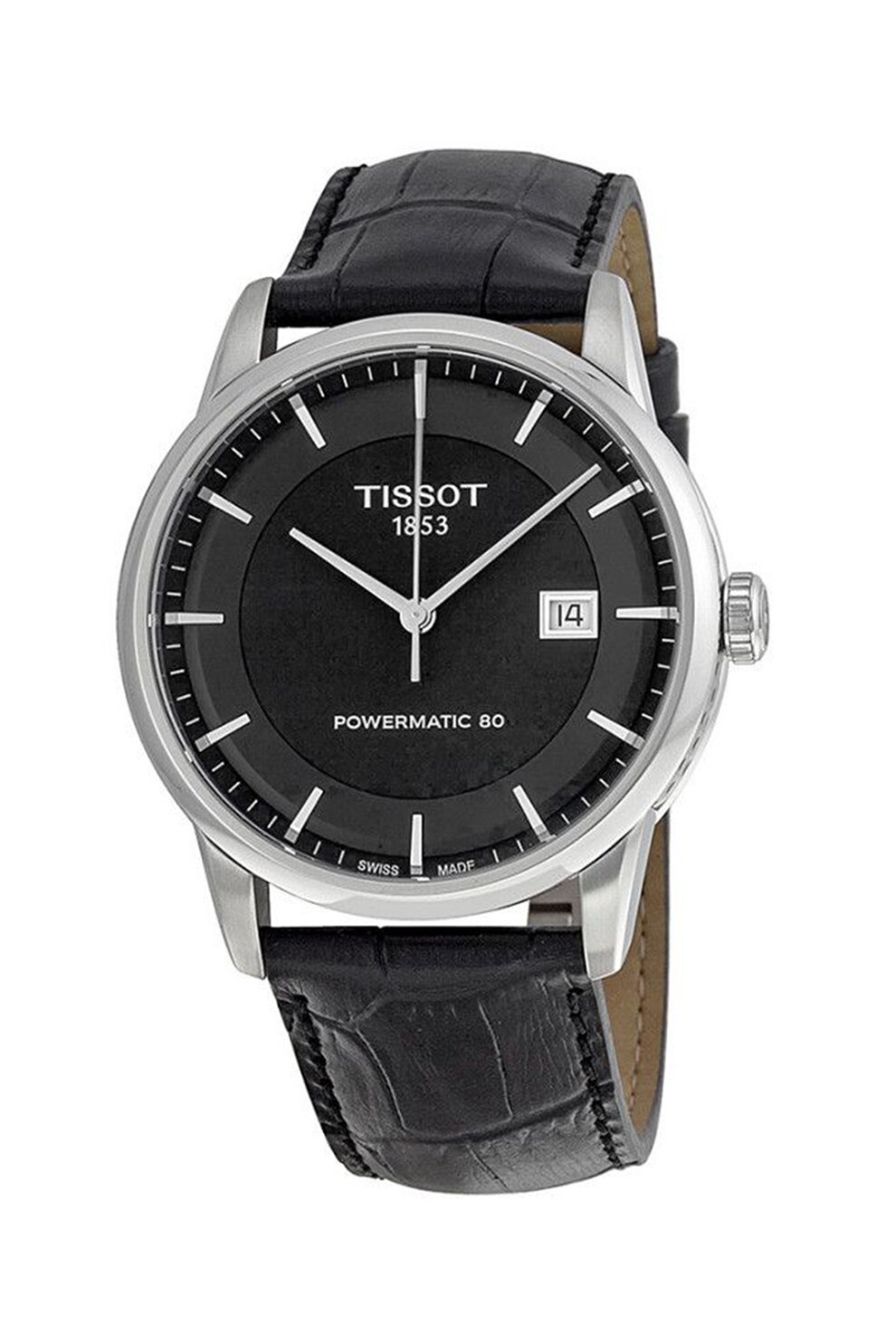Tissot, Ceas powermatic cu o curea de piele, Negru