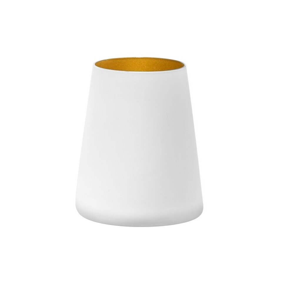 Set 6 pahare bicolor Alb-Auriu 380 ml, Stolzle, linia plata Power