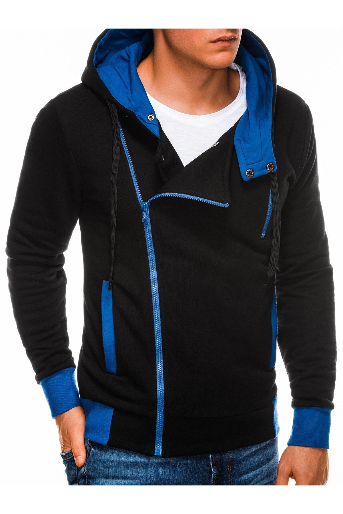 Hanorac barbati B297 - negru, Negru, S