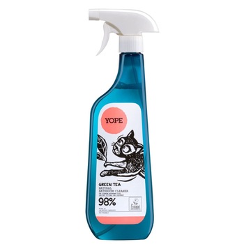 Spray de curatare pentru baie Natural Bathroom Cleaner, biodegradabil, cu ceai verde, Yope, 750 ml Spray de curatare pentru baie Natural Bathroom Cleaner, biodegradabil, cu ceai verde, Yope, 750 ml