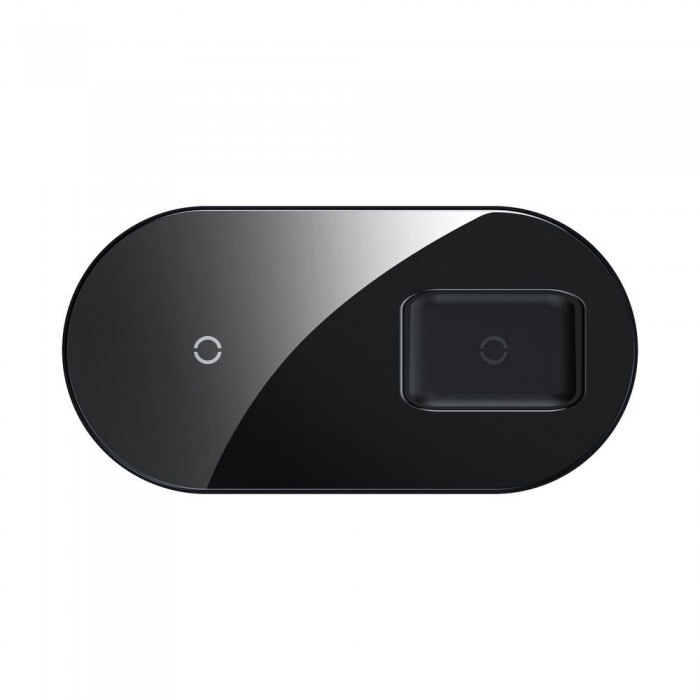Incarcator Wireless Qi, Baseus Simple 2in1 Pro, Smartphones si AirPods Pro 15W, Negru