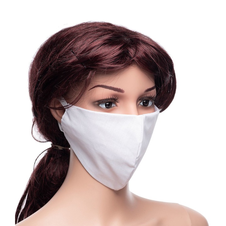 Предпазна маска за лице Medico трислойна за многократна употреба, бяла