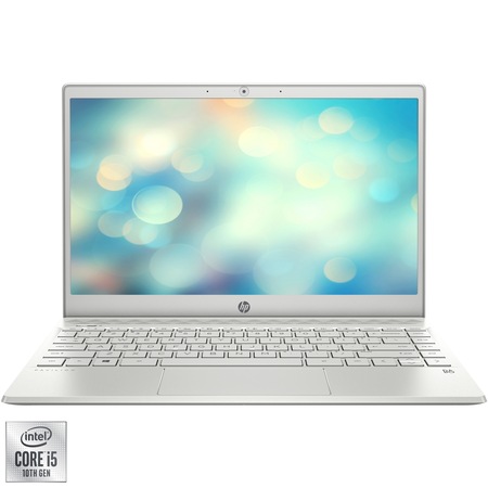 Laptop ultraportabil HP HP Pavilion 13-an1003nq cu procesor Intel® Core™ i5-1035G1 pana la 3.60 GHz Ice Lake, 13.3", Full HD, 8GB, 256GB SSD, Intel® UHD Graphics, Free DOS, Silver