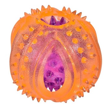 Jucarie pentru caini Felis, Model minge stralucitoare, Cauciuc, 6 cm, Multicolor Jucarie pentru caini Felis, Model minge stralucitoare, Cauciuc, 6 cm, Multicolor