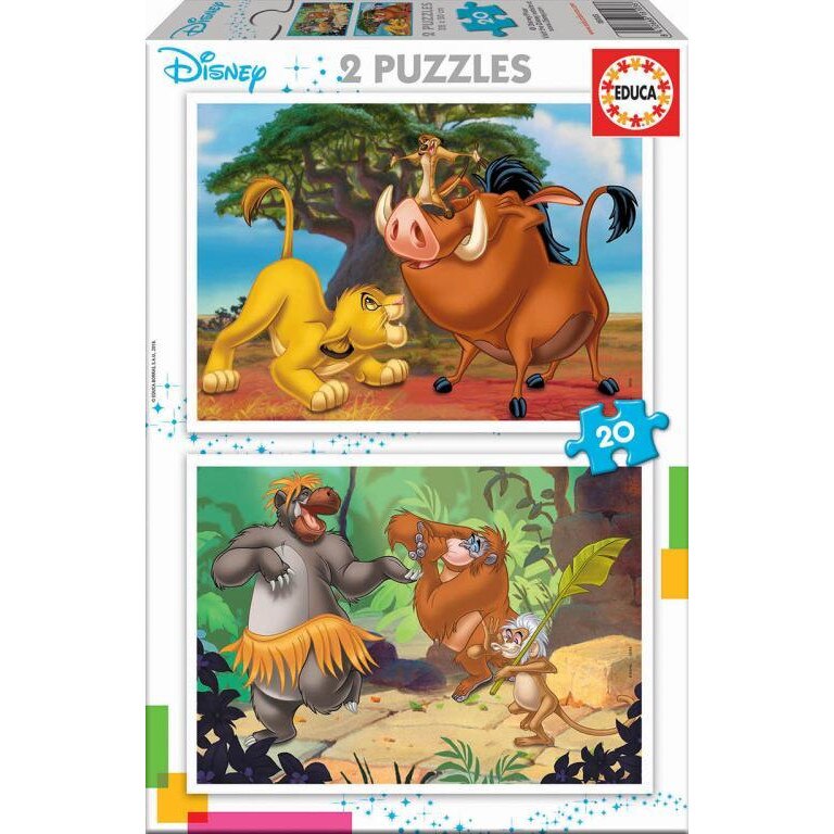Set 2 puzzle-uri 20 piese Disney Animals 18103, Educa