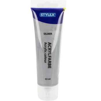 Culoare acrilica 83 ml Stylex argintiu Culoare acrilica 83 ml Stylex argintiu