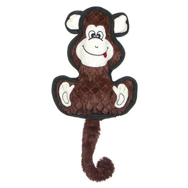 Jucarie pentru caini, Felis, Model Maimuta de plus, 28 cm, Maro