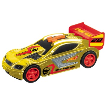 Masinuta Hot Wheels - Time Tracker, cu lumini si sunete, auriu Masinuta Hot Wheels - Time Tracker, cu lumini si sunete, auriu