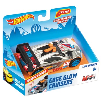 Masinuta Hot Wheels - Time Tracker, cu lumini si sunete, gri Masinuta Hot Wheels - Time Tracker, cu lumini si sunete, gri
