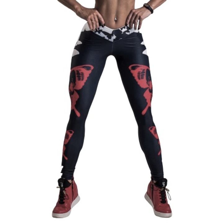 Colanti Fitness, Yoga, Aerobic, Jogging, Butterfly, Rosu/Negru