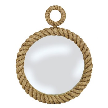 Oglinda de perete Sea club, rama din canepa, 44x56cm Oglinda de perete Sea club, rama din canepa, 44x56cm