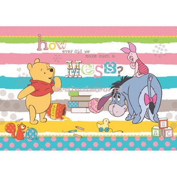 Fototapet cu Winnie, hartie, semilavabil, pe suport de hartie, cu adeziv inclus 254 cm x 184 cm 809P4 Fototapet cu Winnie, hartie, semilavabil, pe suport de hartie, cu adeziv inclus 254 cm x 184 cm 809P4
