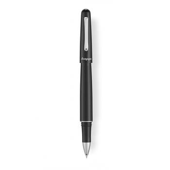 Roller Montegrappa, Elmo 01, rasina neagra cu minuterii din paladium Roller Montegrappa, Elmo 01, rasina neagra cu minuterii din paladium