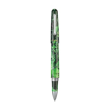 Roller Montegrappa, Elmo 01, Fantasy Blooms , Black Star Calla Lilyrasina, cu minuterii din paladium Roller Montegrappa, Elmo 01, Fantasy Blooms , Black Star Calla Lilyrasina, cu minuterii din paladium