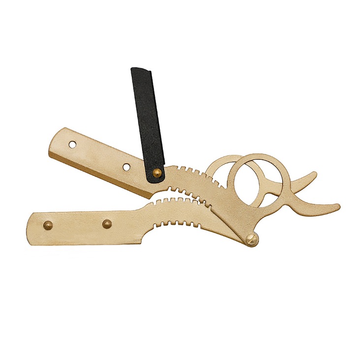 Brici cu lama interschimbabila, otel inoxidabil, Dragon gold, Fellis