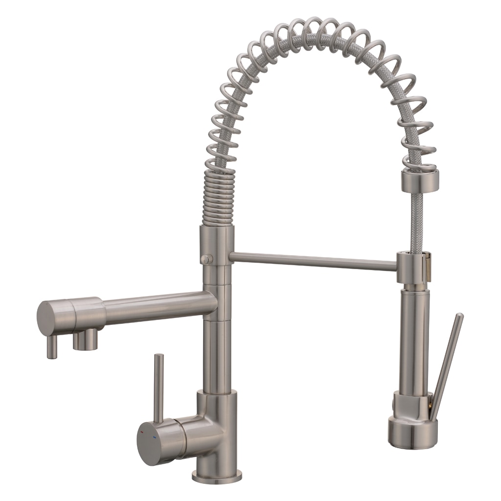 Baterie de bucatarie Cooke&Lewis, Bilbrough, monocomanda, cartus ceramic 35 mm, corp alama, nichel perlat