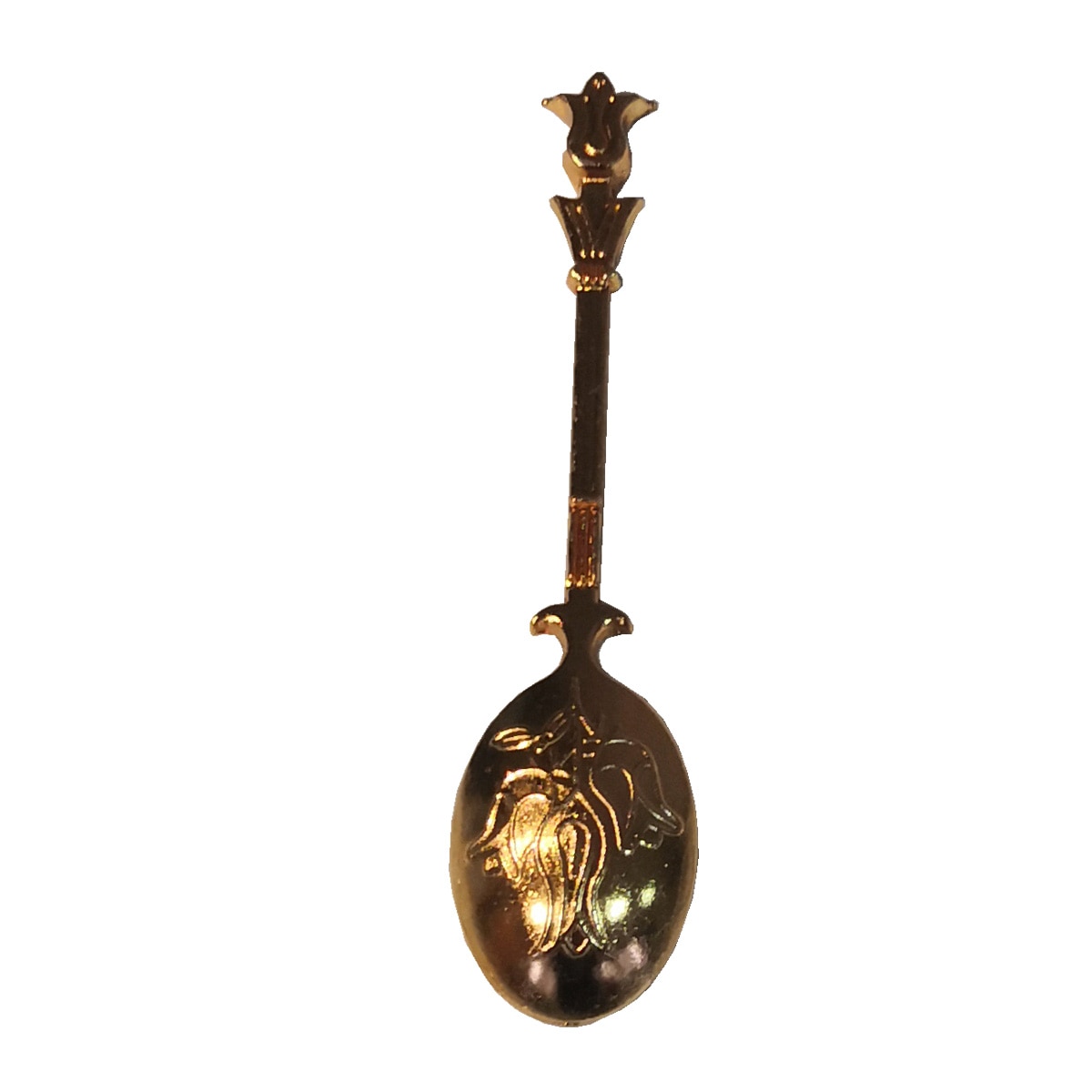 Set 6 lingurita din metal pentru ceai turcesc culoare auriu, 96 gr, Sena