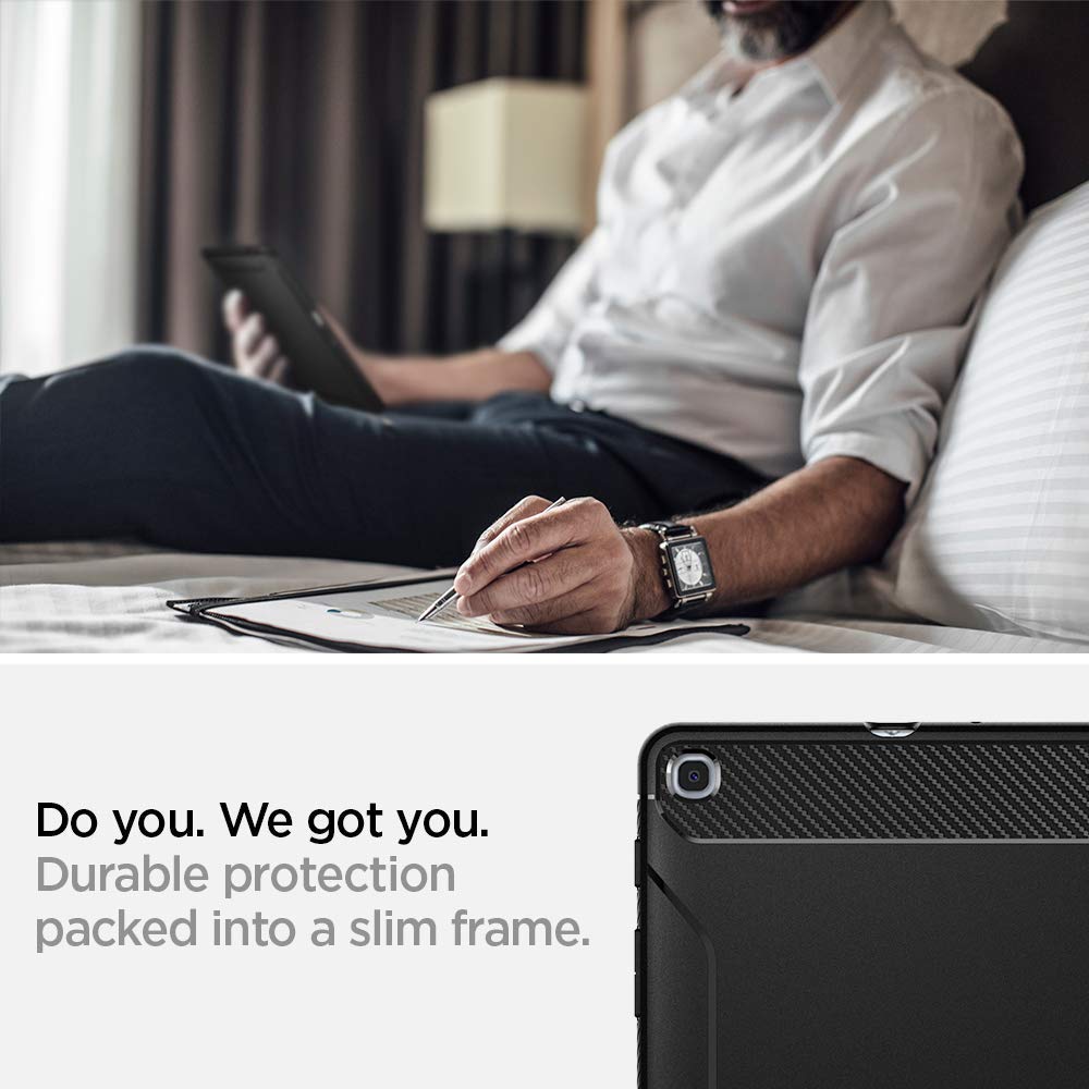 Carcasa Spigen Rugged Armor compatibila cu Samsung Galaxy Tab A 10.1 inch (2019) Black
