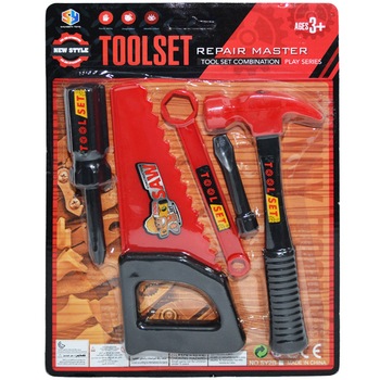 Set unelte si scule, 5 piese/ blister Set unelte si scule, 5 piese/ blister