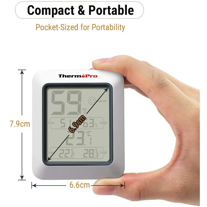 Buy Thermopro TP357 Bluetooth Digital Indoor Hygrometer Thermometer online  Worldwide 