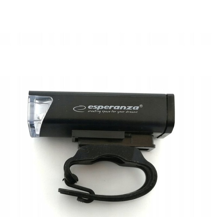 Esperanza XPE LED kerékpáros lámpa, 250 lm, USB töltés, 3 világítási mód, rögzítő heveder